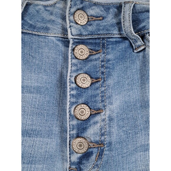 Judy Blue 16w Light Distressed Button Fly Skinny Fit - Picture 3 of 10